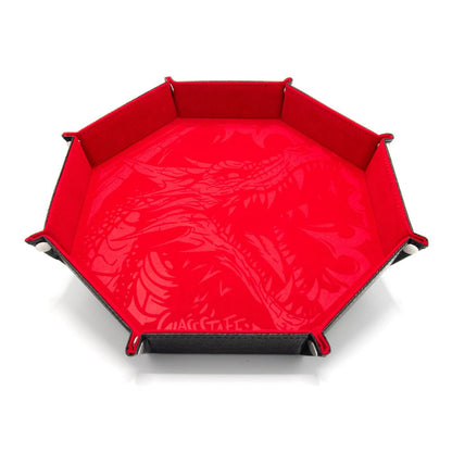 CritStones Faltbarer Würfelteller Dragon Skin XL Edition Red