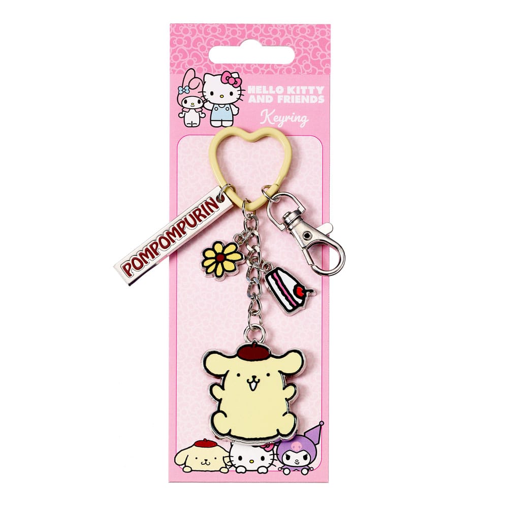 Hello Kitty Schlüsselanhänger mit Pompompurin Anhänger 15 cm