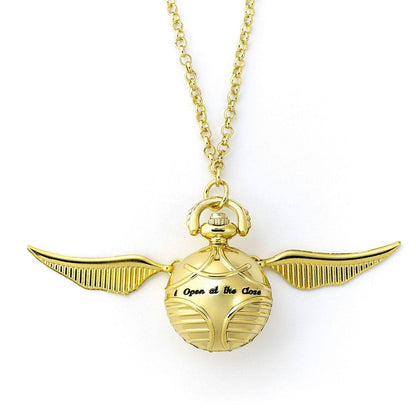 Harry Potter Halskette mit Uhr Goldener Schnatz (vergoldet)