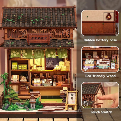 Miniature House Model Kit Kanmi-dokoro Kurihara 19 x 15 cm