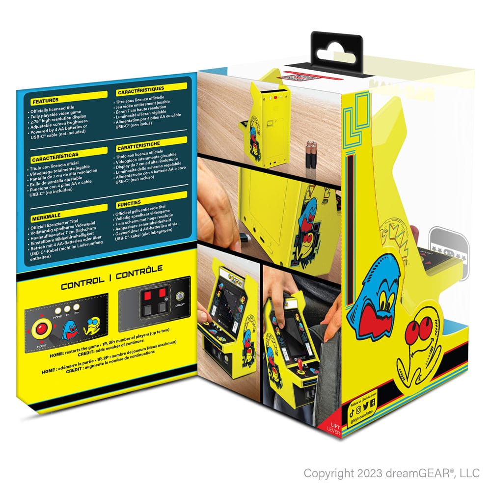 Pac-Man tragbare Spielkonsole Retro Arcade Micro Player Pro