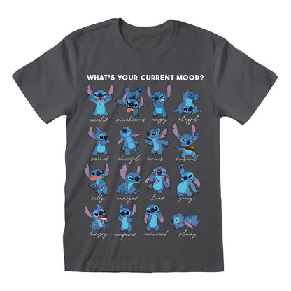 Lilo & Stitch T-Shirt Stitch Emotions Charcoal  Größe L