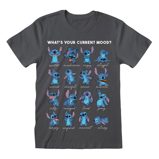 Lilo & Stitch T-Shirt Stitch Emotions Charcoal  Größe L