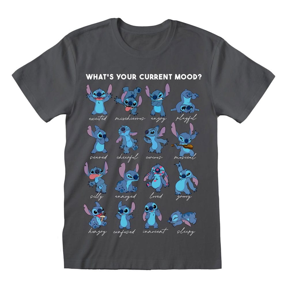 Lilo & Stitch T-Shirt Stitch Emotions Charcoal  Größe S
