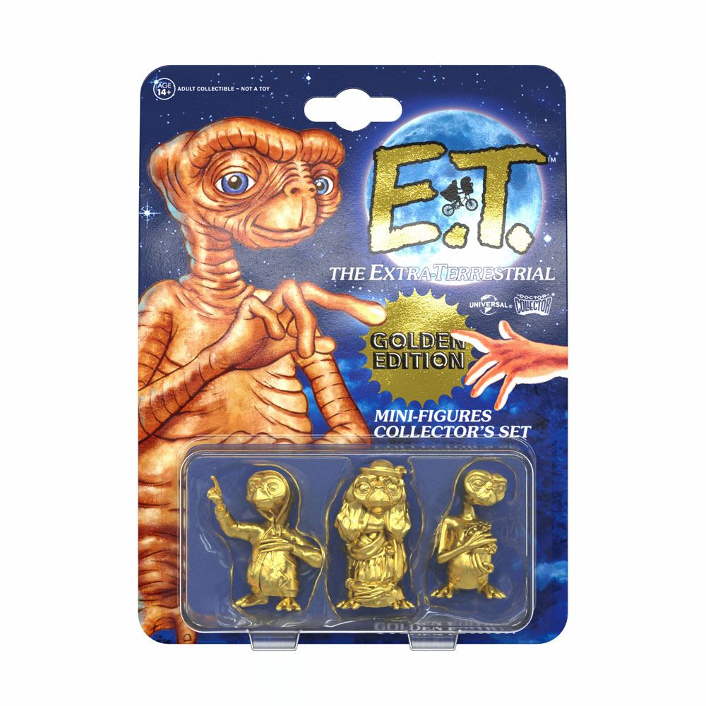 E.T. Der Außerirdische Collector's Set Minifiguren 3er-Pack Golden Edition 5 cm