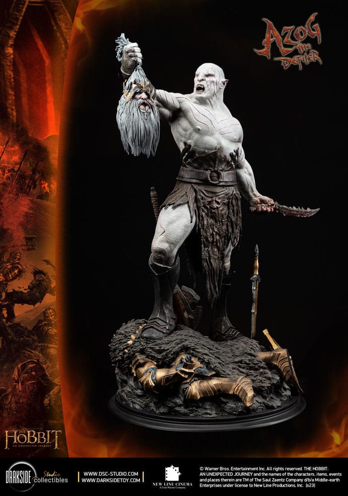 Der Hobbit MS Series Statue 1/3 Azog The Defiler John Howe Signature Edition Edition 90 cm