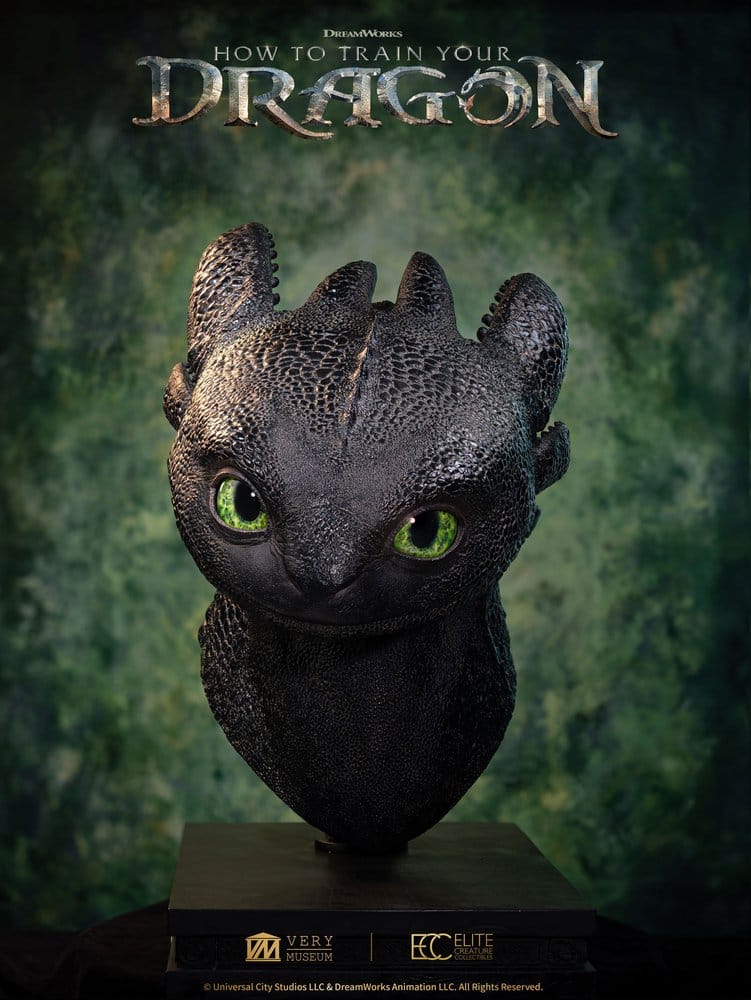 Drachenzähmen leicht gemacht Life Size Büste Toothless (Ohnezahn) 66 cm