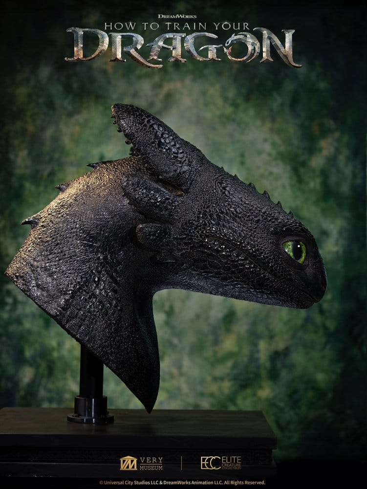 Drachenzähmen leicht gemacht Life Size Büste Toothless (Ohnezahn) 66 cm