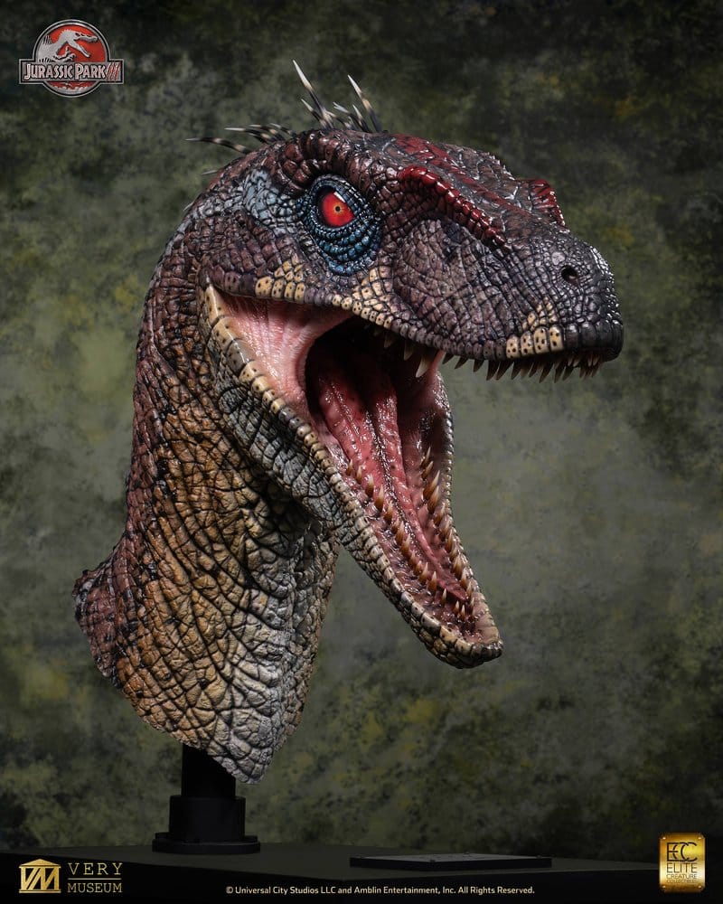 Jurassic Park III Life Size Büste Male Alpha Velociraptor "Blood Knight" 83 cm