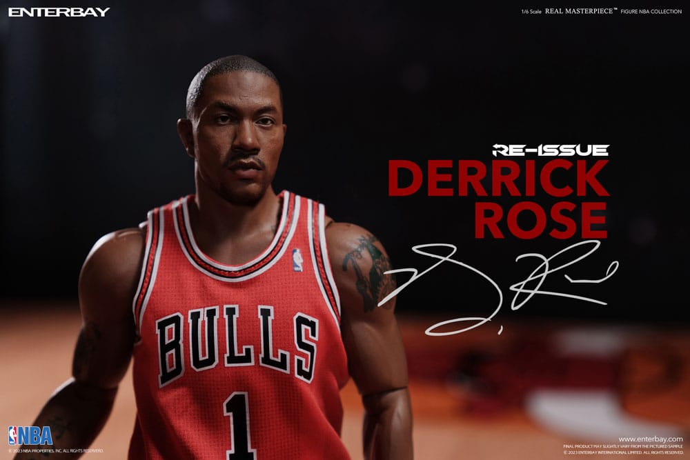 NBA Collection Real Masterpiece Actionfigur 1/6 Derrick Rose Limited Retro Edition 30 cm