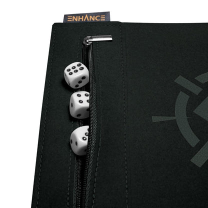 Enhance Tabletop-Zubehör Roll on a Scroll Würfel und Würfelmatte Weiß