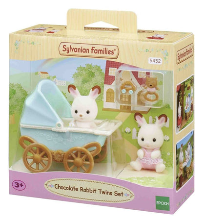 Sylvanian Families: Schokoladenhasen Zwillinge mit Kinderwagen Set