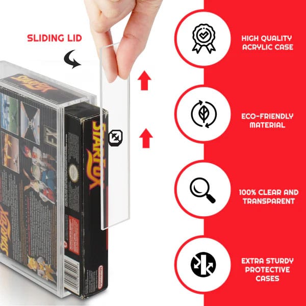 Acrylgehäuse 2er-Pack für SNES/N64 Spiele