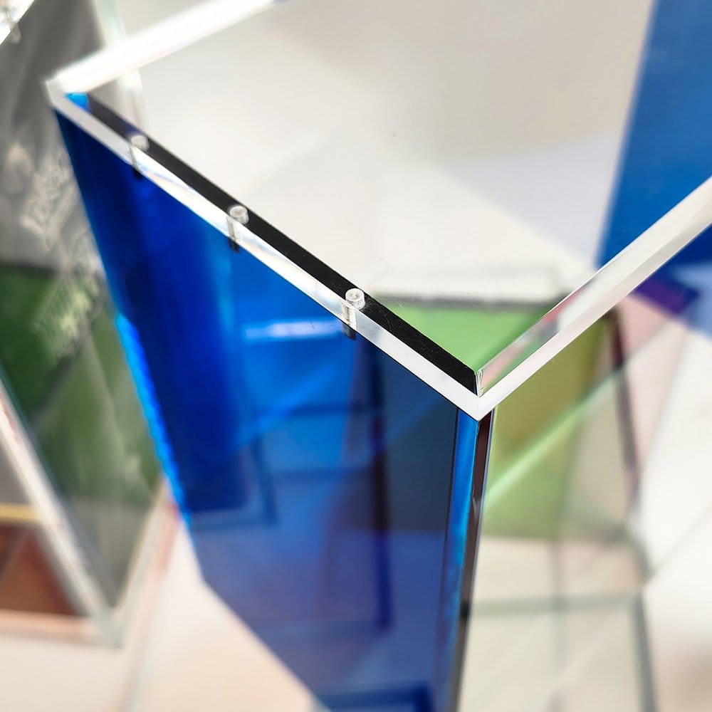 Evoretro Magnetische Acryl Display Case für ETB mit farbigen Seiten - Blau