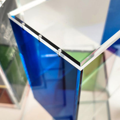 Evoretro Magnetische Acryl Display Case für ETB mit farbigen Seiten - Blau