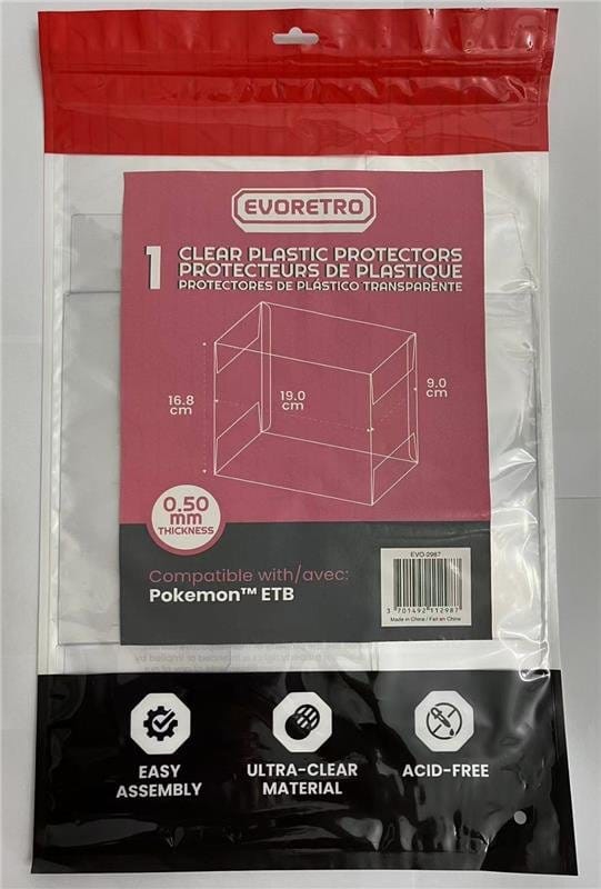 Evoretro PET Gehäuse 1er-Pack für Pokémon ETB