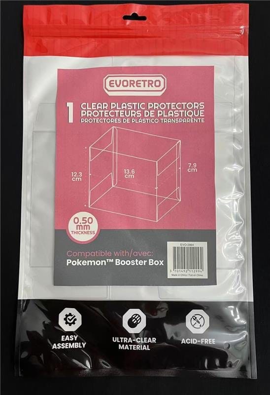 Evoretro PET Gehäuse 1er-Pack für Pokémon Booster Box