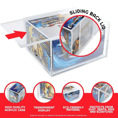 Evoretro Acryl Display Case für Booster Boxen / Elite Trainer Boxes Ver. 1 with Sliding Lid