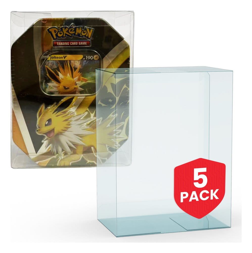 Evoretro PET Gehäuse 5er-Pack für Pokémon Medium Tins 12x8x15cm