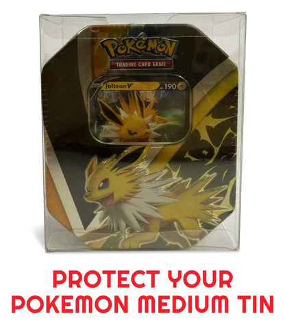 Evoretro PET Gehäuse 5er-Pack für Pokémon Medium Tins 12x8x15cm