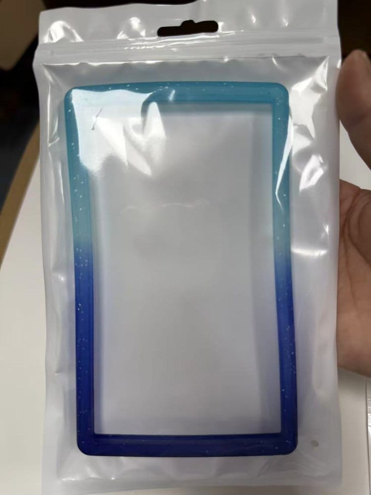 Evoretro Bumper für PSA gegradete Karten-Slab Gradient Light Blue-Dark Blue Glitter