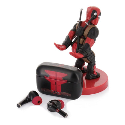 Marvel Holdems Mini-Halter & Kabellose Kopfhörer Deadpool mit TWS Buds 10 cm