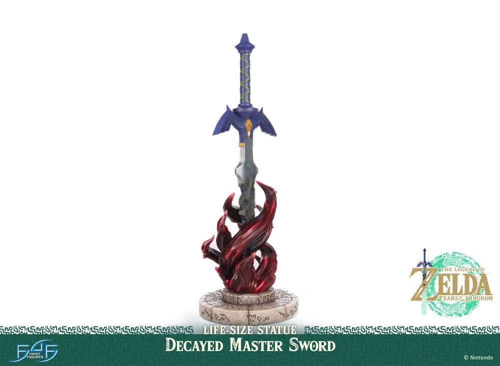The Legend of Zelda: Tears of the Kingdom Life-Size Statue 1/1 Decayed Master Sword 28 cm