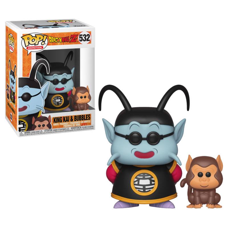 Dragon Ball Z POP! Animation Vinyl Figur King Kai & Bubbles 9 cm