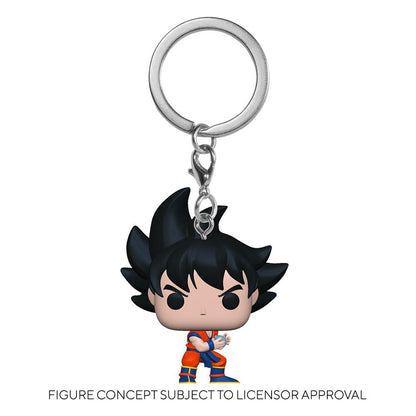 Dragon Ball Z Pocket POP! Vinyl Schlüsselanhänger 4 cm Goku w/Kamehameha Display (12)