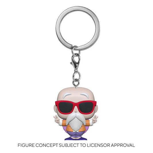 Dragon Ball Z Pocket POP! Vinyl Schlüsselanhänger 4 cm Master Roshi (Peace Sign) Display (12)