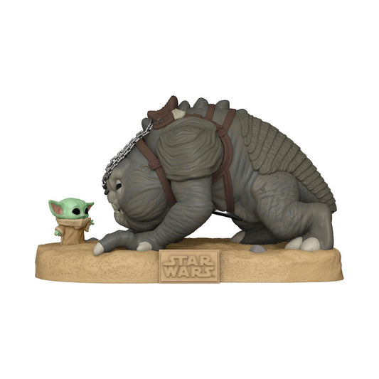 Star Wars: The Book of Boba Fett Super Sized Jumbo POP! Vinyl Figur Grogu with Rancor 25 cm