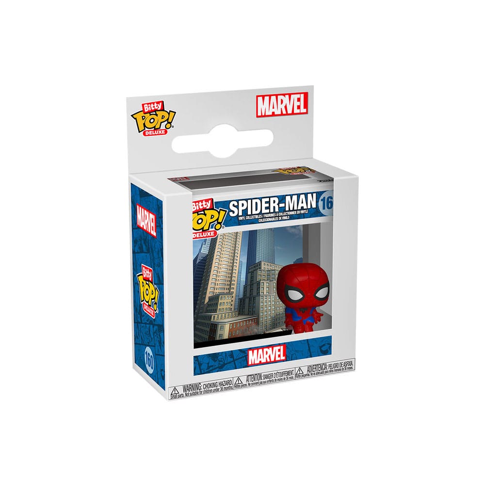 Spider-Man Bitty POP! Deluxe Vinyl Figuren Spider-Man(Cityscape) Display (12) 2,5 cm