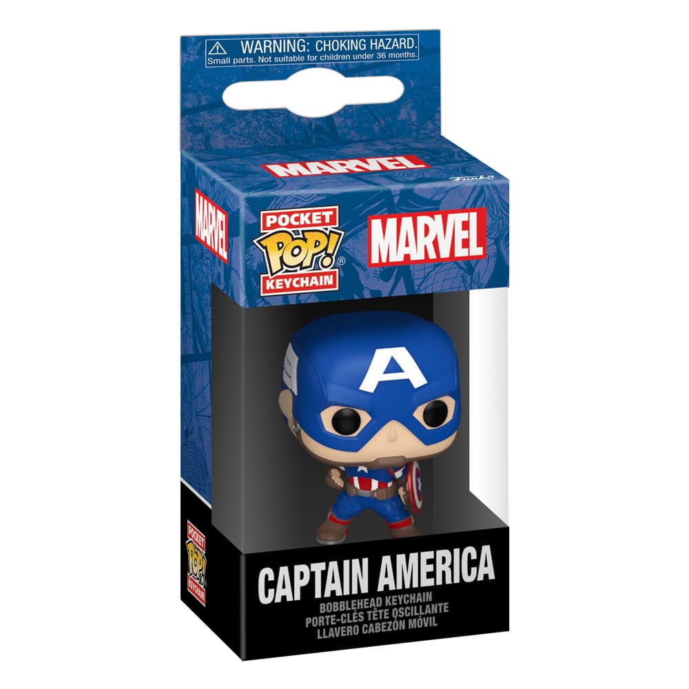Marvel POP! Vinyl Schlüsselanhänger 4 cm New Classics - Captain America Display (12)