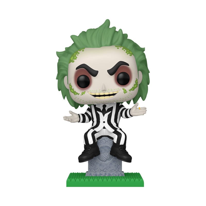 Beetlejuice POP! Plus Vinyl Figur Beetlejuice on Tombstone (Glow) Exclusive 9 cm