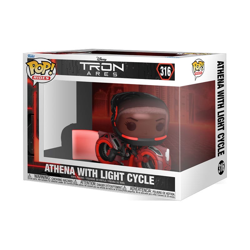 Tron: Ares POP! Rides Vinyl Figur Athena with Light Cycle 15 cm