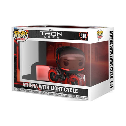 Tron: Ares POP! Rides Vinyl Figur Athena with Light Cycle 15 cm