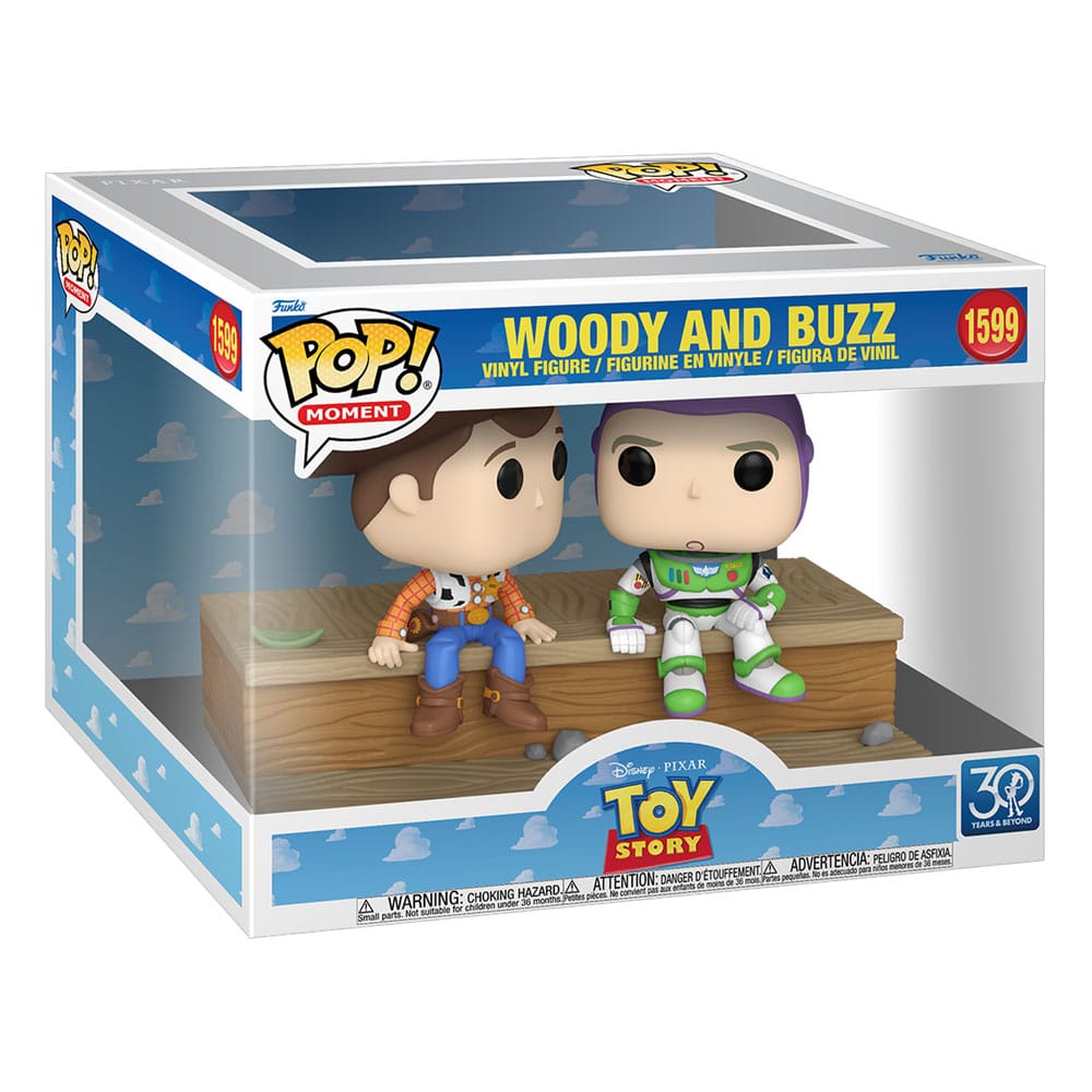 Toy Story POP Moment Vinyl Figuren Woody and Buzz (30th Anniversary) 9 cm