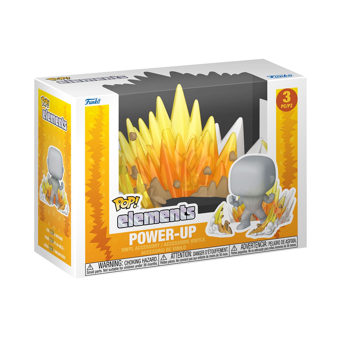 Power Up POP! Elements Vinyl Figur Yellow 5 cm