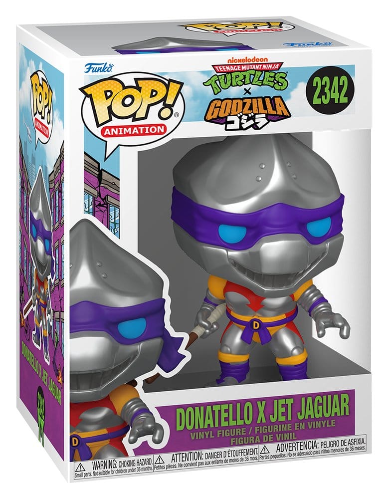 Teenage Mutant Ninja Turtles x Godzilla  POP! Animation Vinyl Figur Donatello x Jet Jaguar 9 cm
