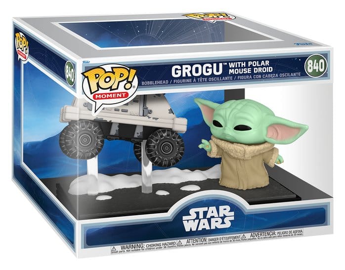 Star Wars: The Mandalorian and Grogu POP! Moment Vinyl Figuren Grogu with Polar Mouse Droid 9 cm