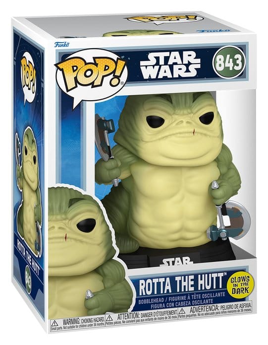 Star Wars: The Mandalorian and Grogu POP! Vinyl Figur Rotta the Hutt (Glow) 9 cm
