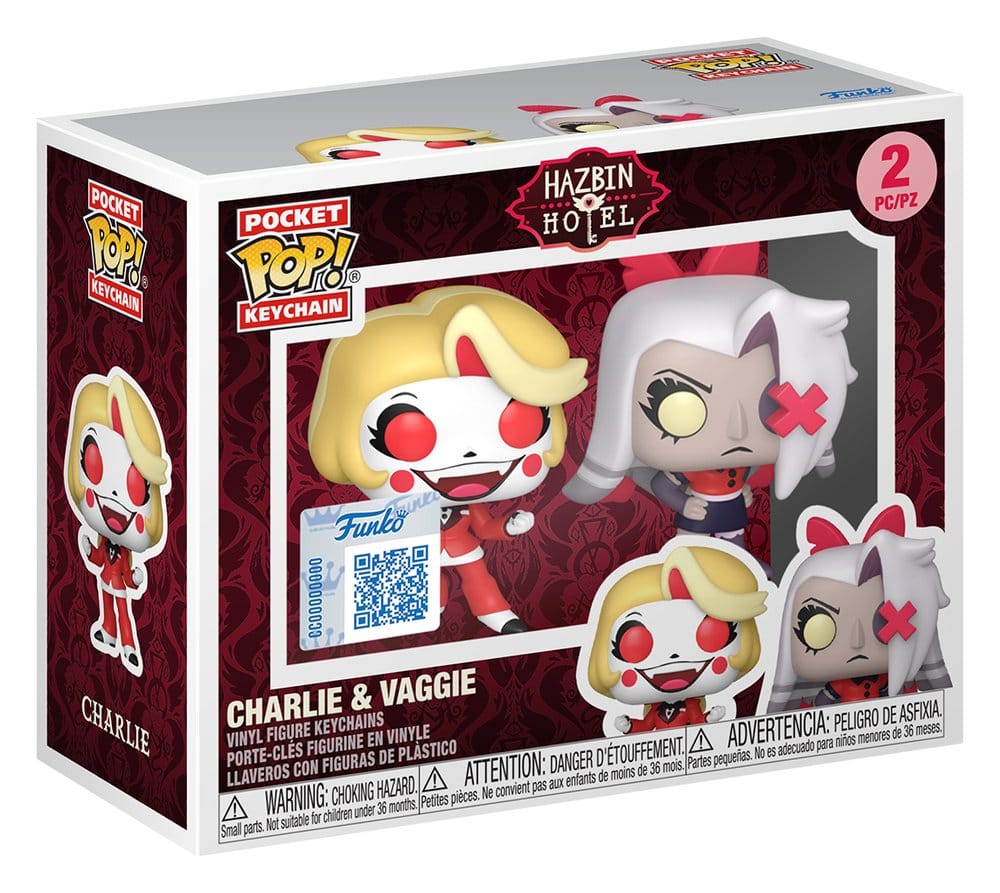 Hazbin Hotel  POP! Vinyl Schlüsselanhänger 2er-Pack Charlie & Vaggie 4 cm