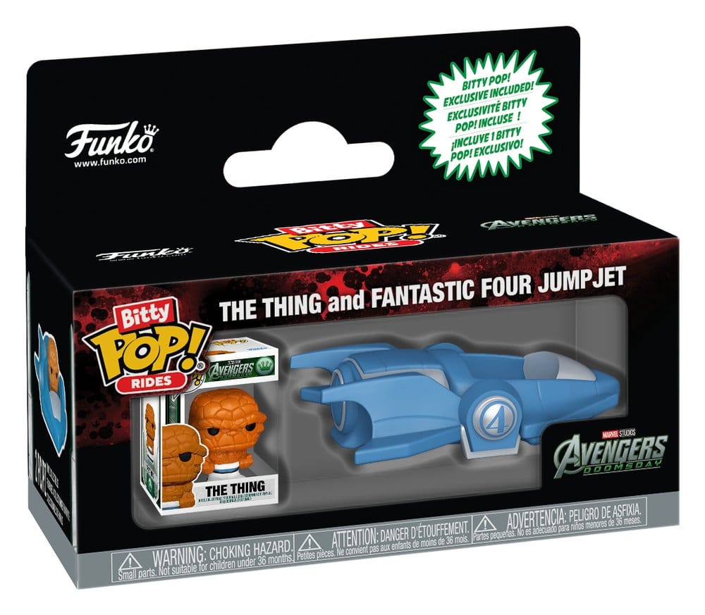 AVD Bitty POP! Rides Vinyl Figur The Thing and Fantastic Four Jumpjet 2 cm