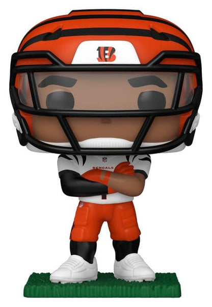 NFL POP! Vinyl Figur : Bengals- Ja'Marr Chase (clear visor) 9 cm