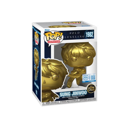 Solo Leveling Pop! Animation Vinyl Figur Sung Jinwoo (Gold) Exclusive Edition 10 cm