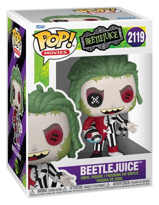 Beetlejuice POP! Movies Vinyl Figur Patchwork: Beetlejuice 9 cm