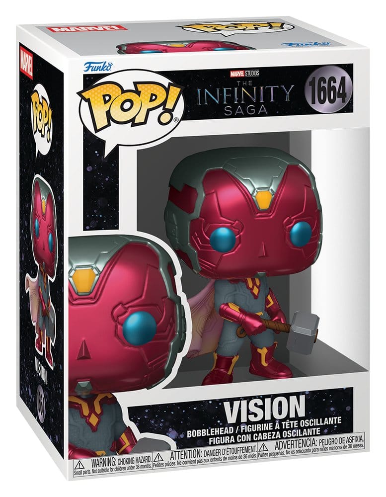 Marvel POP! Comics Vinyl Figur Vision with Mjolnir 9 cm