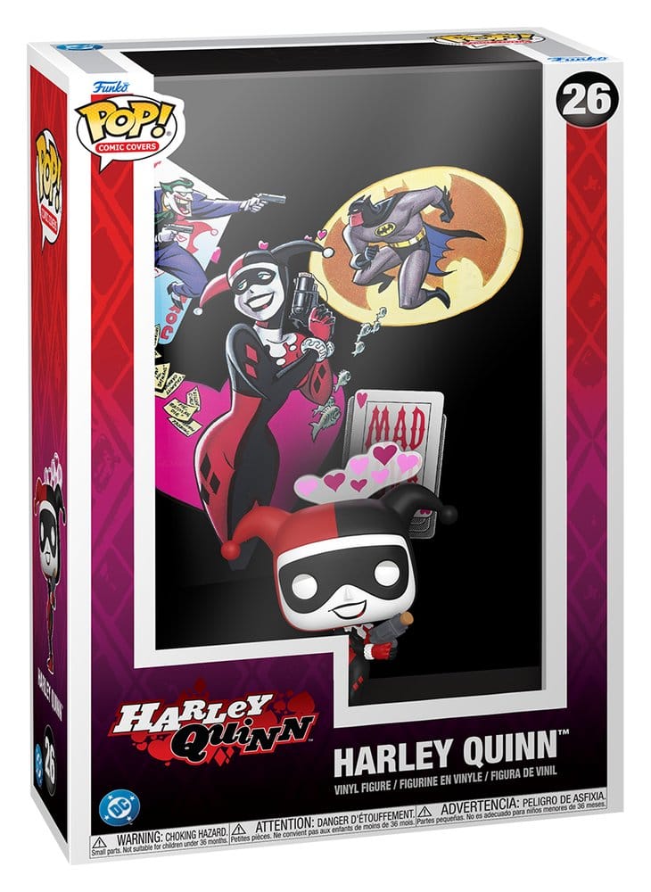 DC Comics POP! Comic Covers Vinyl Figur Harley Quinn 9 cm