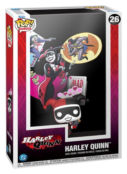 DC Comics POP! Comic Covers Vinyl Figur Harley Quinn 9 cm