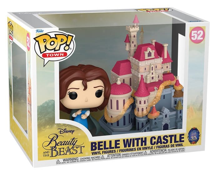 Die Schöne und das Biest POP! Town Vinyl Figuren Belle with Castle 9 cm